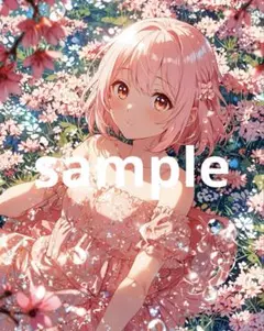 A4サイズ　ポスター　AIイラスト　美麗　アニメ　アニメイラスト　No.251