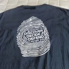 背面指紋デザイン Tシャツ ブラック M 古着　7
