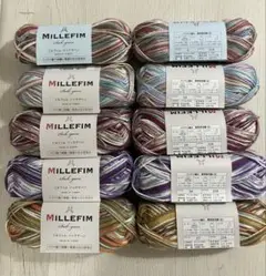 【店舗品薄】セリア ミルフィムソックヤーン 10点セット【署名配送】