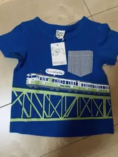 新品未使用　Pupil House 80cm 電車デザイン Tシャツ