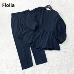 【極美品✨】Floliaペプラム セットアップ セレモニー ネイビー S