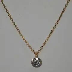 agete K18 ダイヤモンド ネックレス 0.2ct