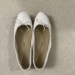 E. Porselli ホワイトバレエシューズ 38