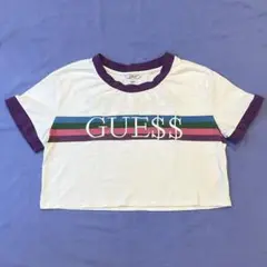 GUESS JEANS × asap 刺繍リンガーTシャツ ウィメンズ L