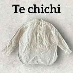 Te chichi バンドカラーシャツ 長袖シャツ メンズシャツ (F)ホワイト