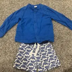 プチバトー　3ans  シャツ　ショートパンツ