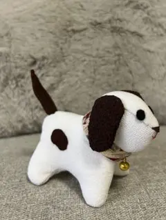 布製犬の置物 鈴付き
