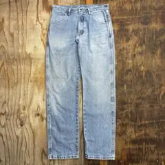 RUSTLER ワイド ストレート デニム パンツ W33 フェード ブルー