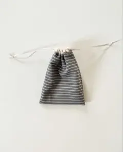 ストライプ　巾着袋　ハンドメイド