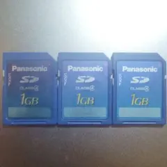 Panasonic SDカード 1GB Class 4 3個セット◆