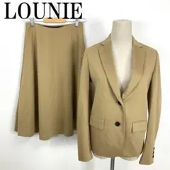 LA3889 LOUNIE ルーニィ セットアップ スーツ カーキ色 36