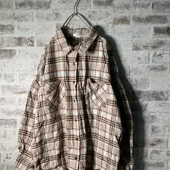 【ヴィンテージ】アメカジ チェック柄フランネルシャツ 古着usedAS97