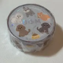 【15mm幅】 BGM マスキングテープ　箔押し　I love Dog ②