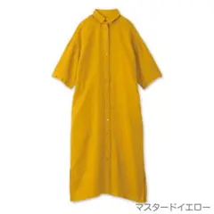 4771生活アートクラブ エコデパ 日本製 リネン 麻 フレアロングワンピース