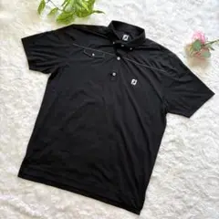 希少2XL✨FJ　フットジョイ　ゴルフ　ポロシャツ　大きなサイズ　黒