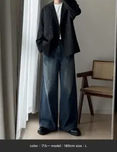 【CALLNE】1タックワイドストレートデニム（12.8oz）