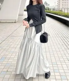 Kastane ロングスカート シルバー