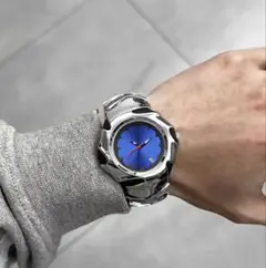 腕時計 ブレード シルバー ブルー opium y2k メンズ アクセサリー