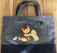 ファミリア トートバッグ デニムバッグ
