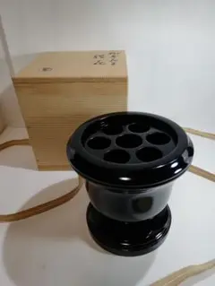 ほぼ未使用 茶道具 柳庵初瀬川作品 柳庵好 木製黒真塗 京名所弁当5客揃杉蓋紙箱 ほぼ未使用 茶道具 柳庵初瀬川作品 柳庵好 木製黒真塗