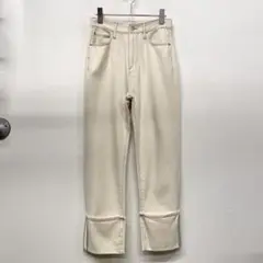 BONLECILL ボンルシール ロールアップ アイボリー デニムパンツ