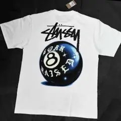 STUSSY & BORN X RAISED 8 BALL WHITE XL
