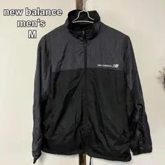 ニューバランス　メンズ　長袖　ジャンパー　ジップアップ　黒　グレー　M