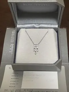 スタージュエリーネックレス ダイヤ0.2ct pt950