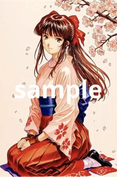 【美品】サクラ大戦　真宮寺さくら　ブロマイドＬ判サイズ