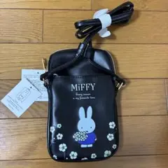MiFFY スマホショルダーバッグ ブラック