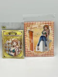 ワンピース ナミ バースデーアクリルスタンド ホログラム缶バッジ セット