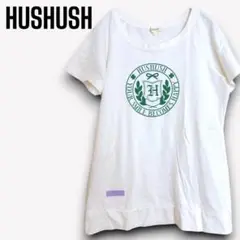 ハッシュアッシュ【2】Tシャツ ロゴプリント 半袖 カジュアル 綿混 b7