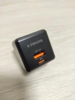 京ハヤ PD QC 対応 20W AC充電器 JKPD20S2 ブラック2ポート