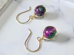 ルビゾイサイトピアス14kgf
