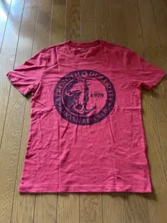 バナナリパブリック 赤 プリント Tシャツ M