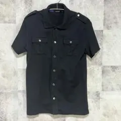 BURBERRY BLACK LABEL 半袖シャツ サイズ2 ブラック