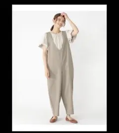 スタディオクリップ　uネックサロペット