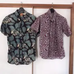 柄シャツ　半袖　2点セット