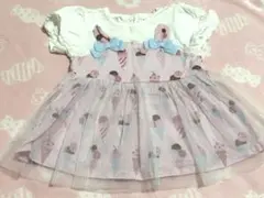 （匿名発送）（美品） クーラクール 前うさ チュニック ピンク 半袖 90cm