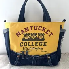 デニムリメイク　トートバッグ