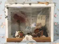 （美品 ） アンティーク調 ミニチュア飾り額 置物