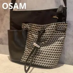 【美品】 OSAM オサム ショルダーバッグ ブラック 黒 ナイロン 軽量