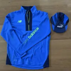 ニューバランス　スポーツキャップとトレーニングウェア160のセット