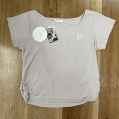 しまむらやゆんころコラボ　リブアシメTシャツ