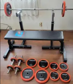 ベンチプレス バーベル ダンベルセットF.R.JAPAN(引き取り限定)