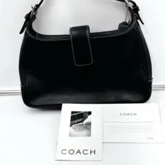 COACHショルダーバッグと財布 両方‼️ COACH コーチ バッグ ショルダー 2way CJ789 ブラック レザー