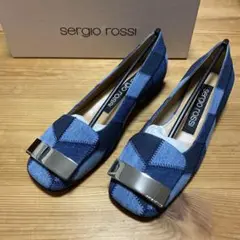 【新品】sergio rossi セルジオロッシ デニム パンプス