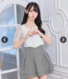 Sサイズ 美脚になれるスカート♥千鳥柄(インナーパンツ付き)
