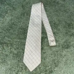 Knot Dimple ベージュ ダイヤモンドパターン ネクタイ