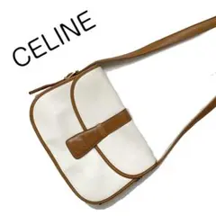 Celine セリーヌ 本革 レザー ショルダーバッグ ホワイト 白 マカダム